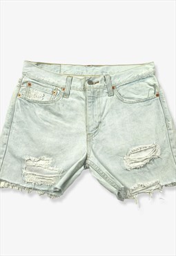 Vintage levi's ripped 511 denim shorts blue w32 BV14517