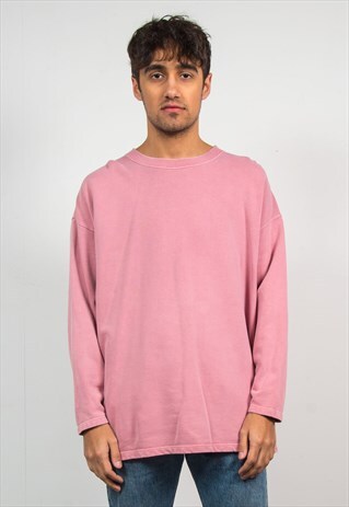 PALE PINK SWEATSHIRT CREW NECK SWEATER