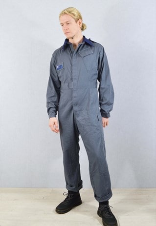 Vintage Grey RAF Boilersuit Overalls Jumpsuit