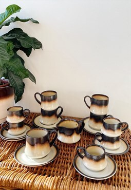 Vintage 70s rustic Italian coffee / tea set