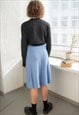 VINTAGE 80'S BLUE KNITTED MIDI SKIRT