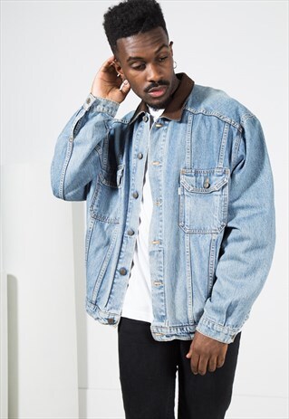 VINTAGE 80S LEVI'S CONTRAST COLLAR JACKET / S0070
