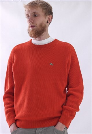 VINTAGE MENS LACOSTE LOGO KNIT JUMPER SWEATER
