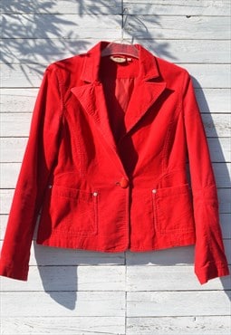 Vintage red corduroy cotton jacket,blazer