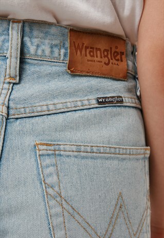 90S VINTAGE WRANGLER HIGH WAISTED MOM LIGHT DENIM JEANS 1070