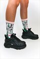 JUNGLECLUB GREEN CAT SOCKS 