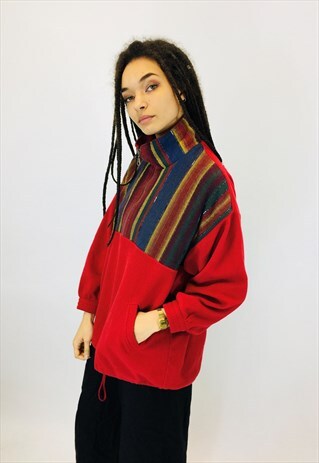 VINTAGE AZTEC TEDDY BEAR FLEECE JACKET