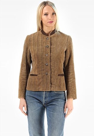 CORDUROY MINIMAL JACKET COLLARLESS