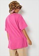 SKINNYDIP LONDON I FEEL A SIN COMING OVERSIZED TEE IN PINK