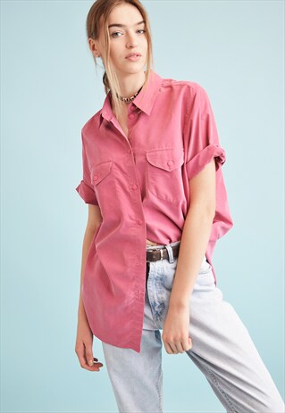 90'S RETRO MINIMALIST OVERSIZED MOMS SHIRT BLOUSE TOP
