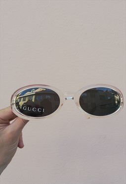y2k Vintage nos rare Gucci transparent sunglasses