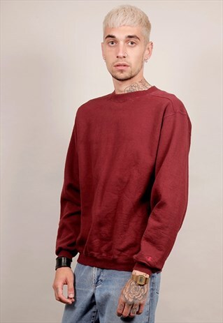 VINTAGE 90'S CHAMPION LOGO MAROON SWEATSHIRT