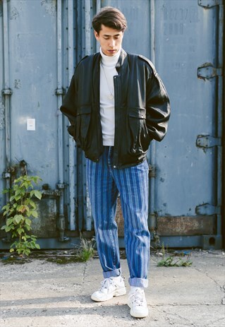 VINTAGE 80S OVERSIZED LEATHER JACKET