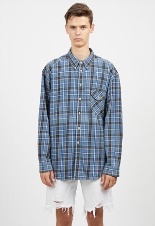 VINTAGE BLUE LEVI'S LONG SLEEVE CHECKERED SHIRT