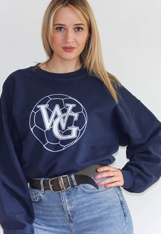 VINTAGE 90'S WG FOOTBALL SLOUCHY OVERSIZED SWEATSHIRT