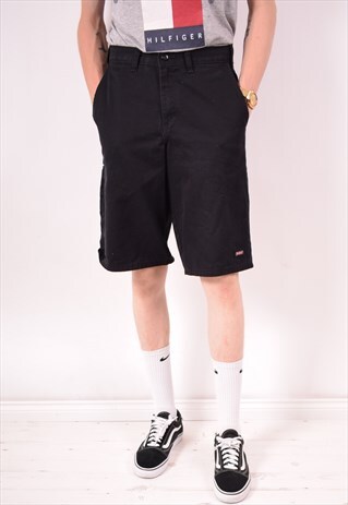DICKIES MENS VINTAGE SHORTS W30 BLACK 90S