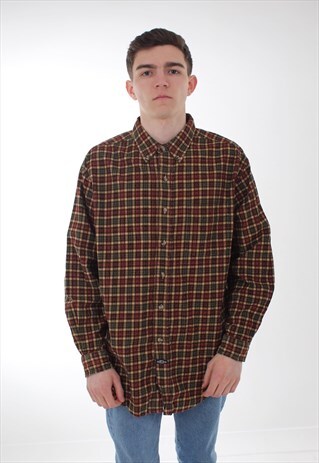 VINTAGE LEE CHECK CORDUROY SHIRT