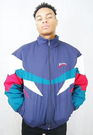 CRAZY PADDED SKI PUFFER JACKET/WINDBREAKER (1990'S)