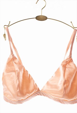 ORANGE SATIN BRALETTE ORANGE BRALETTE ORANGE SATIN BRA TRIAN