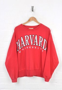 Vintage Harvard University Sweater Red Ladies XL