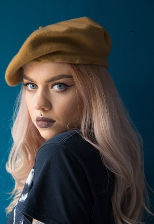 VINTAGE WOOL BEIGE BERET