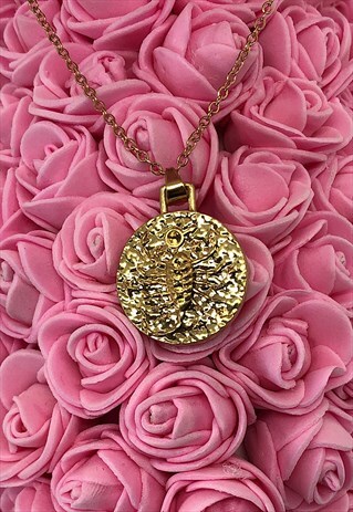 PERSONALISED ZODIAC SCORPIO 18K GOLD PLATED NECKLACE