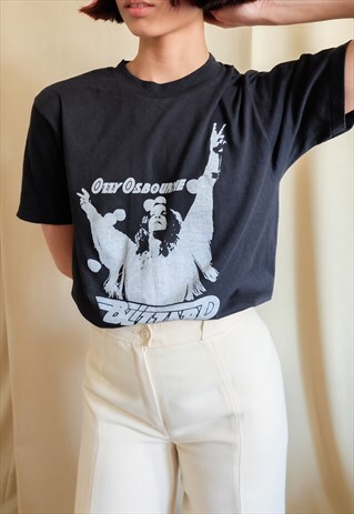 RARE VINTAGE 80S OZZY OSBOURNE BAND TOUR T-SHIRT