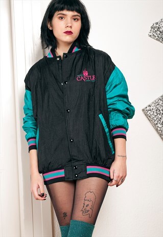 TRUMP'S CASTLE BOMBER JACKET - 90 VINTAGE WINDBREAKER
