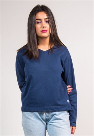 VINTAGE 90'S NAVY BLUE CHAMPION SWEATSHIRT