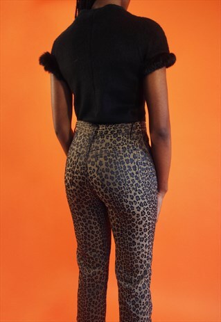 RARE FENDI LEOPARD HIGH WAISTED JEANS