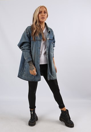 VINTAGE SHADOW BOY DENIM JACKET OVERSIZED RELAXED 2XL (J5AF)