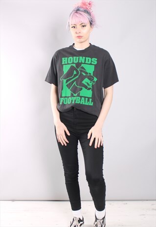 VINTAGE HOUNDS FOOTBALL USA GRAPHIC T-SHIRT