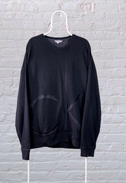 Vintage Calvin Klein Sweatshirt Embroidered Black XL