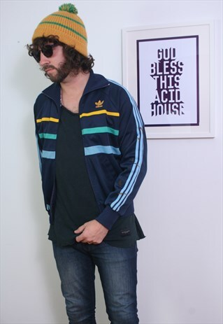 ADIDAS 90'S VINTAGE TRACK TOP , OVER SIZED , MEDIUM