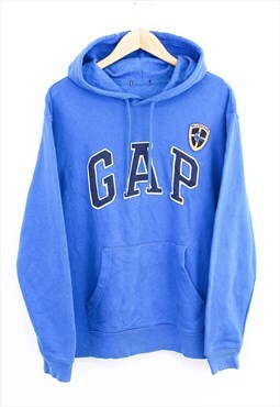 Vintage Gap Bluebirds Hoodie Blue Spell Out Hooded Retro 