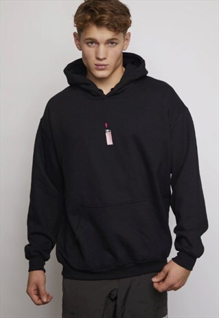 LIGHTER EMBROIDERED BLACK HOOD