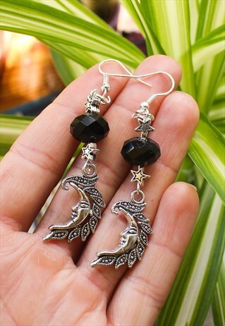 HANDMADE SILVER CRESCENT MOON EARRINGS