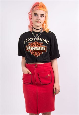 VINTAGE 90'S FLEECE PENCIL SKIRT