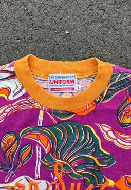 Tropical print tee by Uniform, Italy vintage 90s size S/M