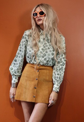 IMAGES OF APRIL VINTAGE 60S DAGGER COLLAR SHIRT MEDIUM