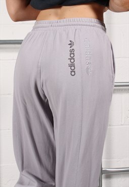 Vintage Adidas Joggers in Grey Soft Lounge Trackies Size 8