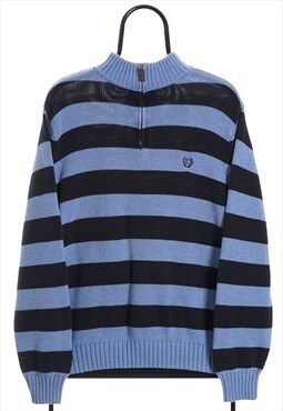 Vintage Chaps Ralph Lauren Blue Striped Shirtshirt Womens