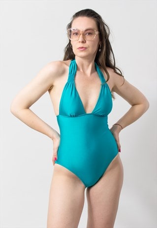 Gideon Oberson halter neck swimsuit one piece swimming suit
