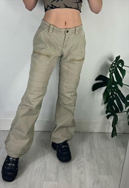 Vintage 90s Beige Cargo Trousers