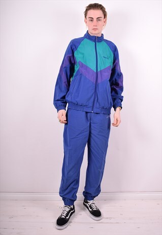 ADIDAS MENS VINTAGE FULL TRACKSUIT LARGE PURPLE 90'S