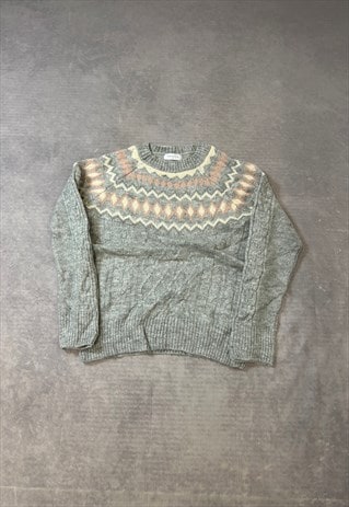 ABSTRACT KNITTED JUMPER PATTERNED KNIT SWEATER