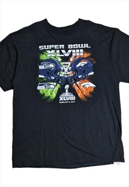 NFL Super Bowl Seahawks VS Broncos T Shirt Size XL
