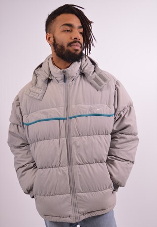 NIKE MENS VINTAGE PADDED JACKET MEDIUM GREY 90S