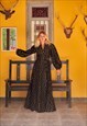GOLD POLKA DOT WRAP DRESS - HANDLOOM FABRIC