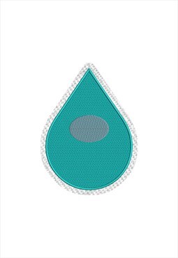 Embroidered Teardrop Emoji iron on patch / sew on patches